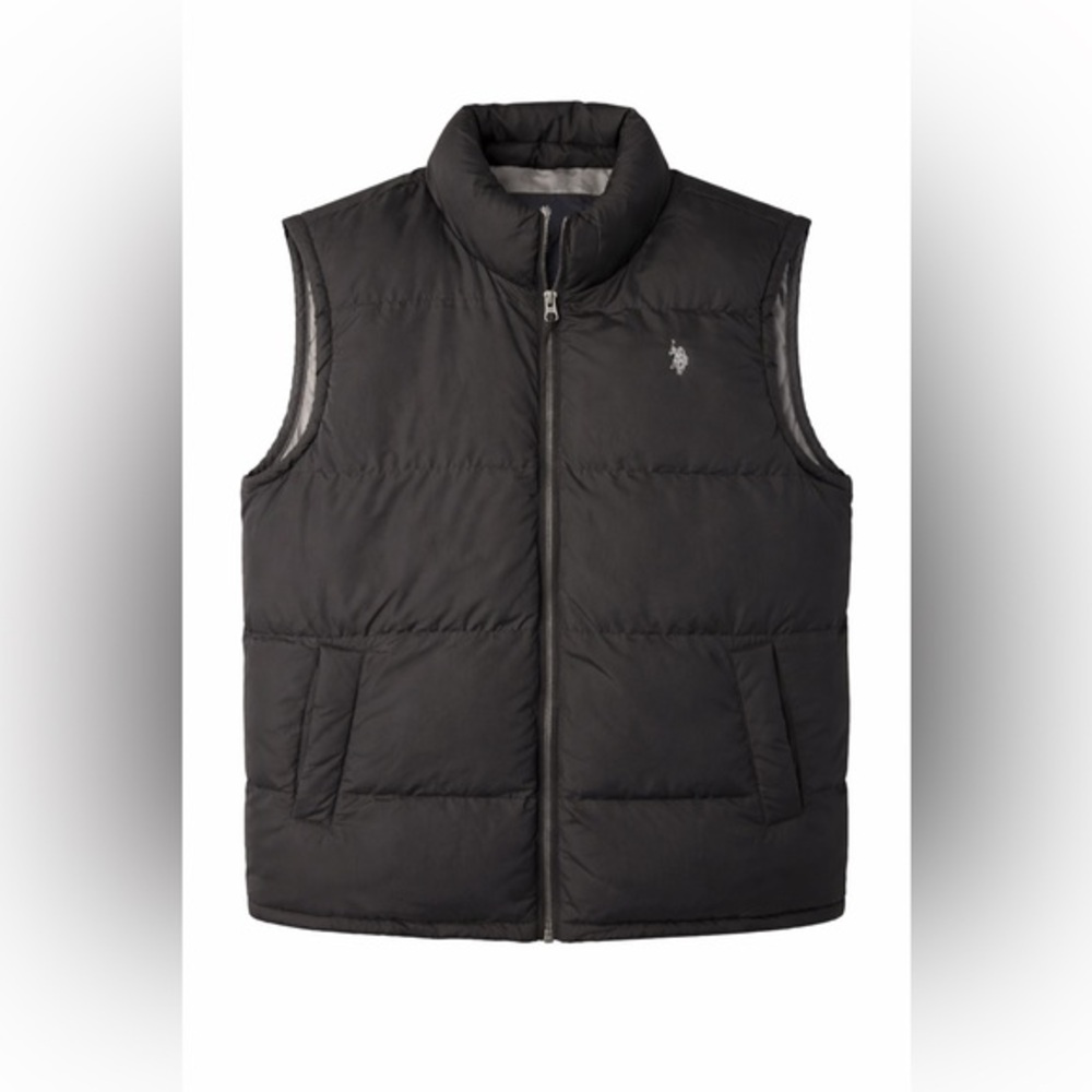 U.S. Polo Assn. Black Puffer Vest – Size M
